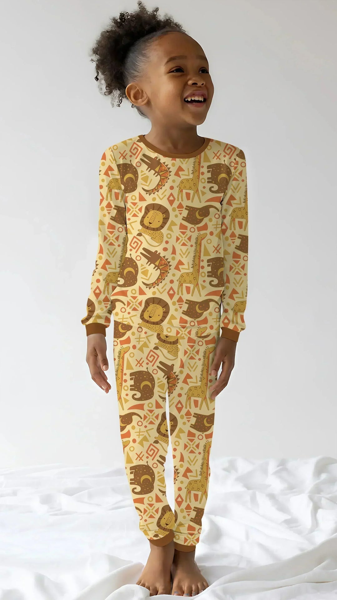 African Animals Spirit Bamboo Two Piece Long Sleeve Pajama Set