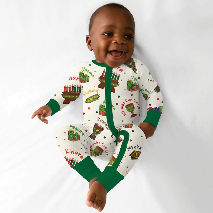 Happy Kwanzaa Family Matching Bamboo Convertible Zippy