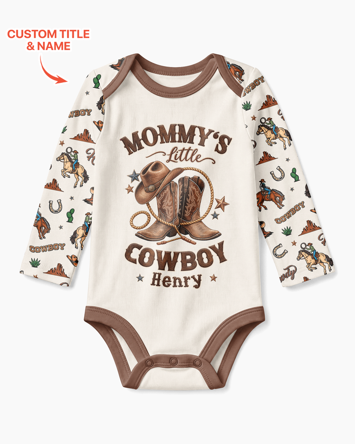 Personalized Family's Little Cowboy Bamboo Bodysuit