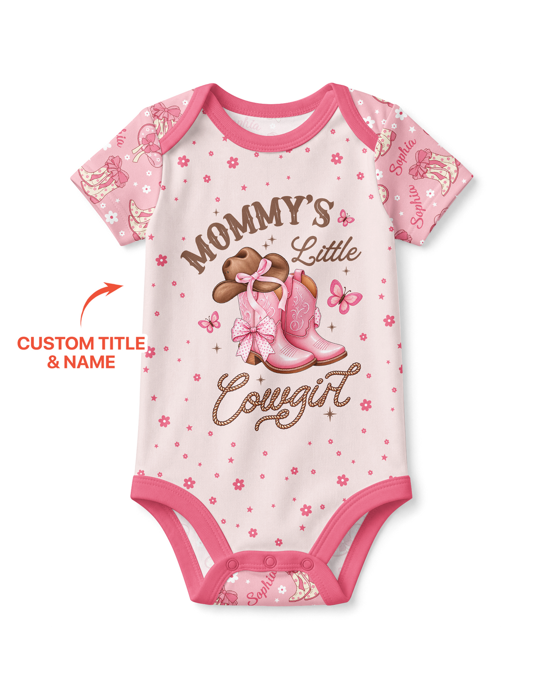 Personalized Family's Little Cowgirl Bamboo Bodysuit