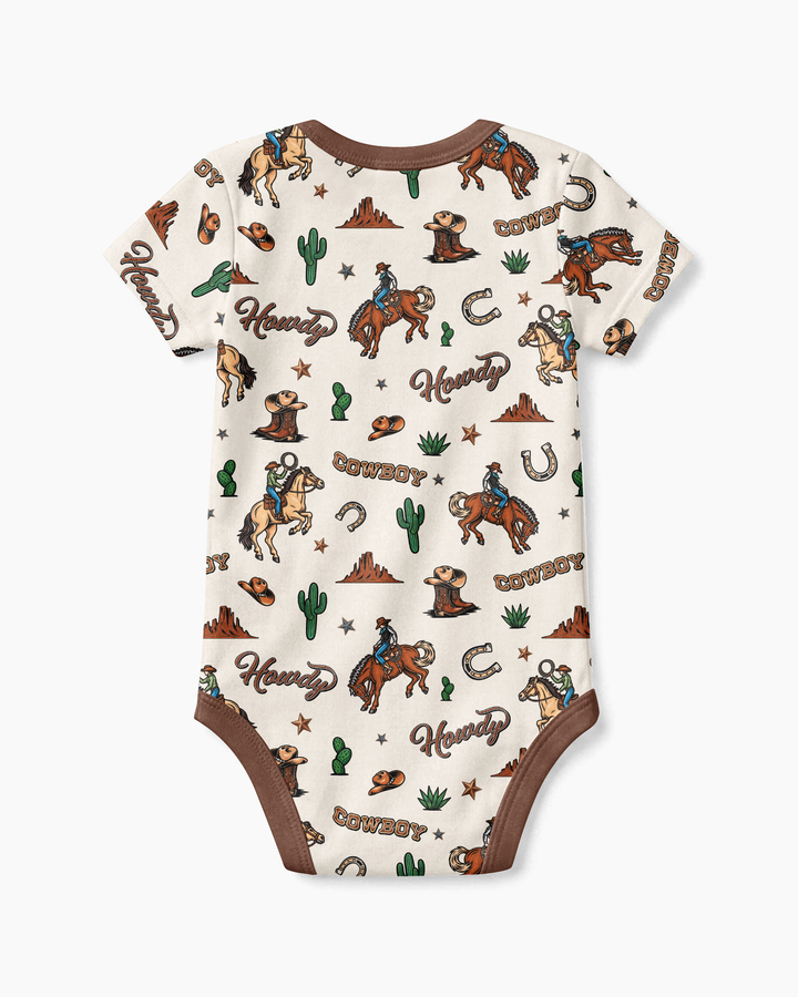 Personalized Family's Little Cowboy Bamboo Bodysuit