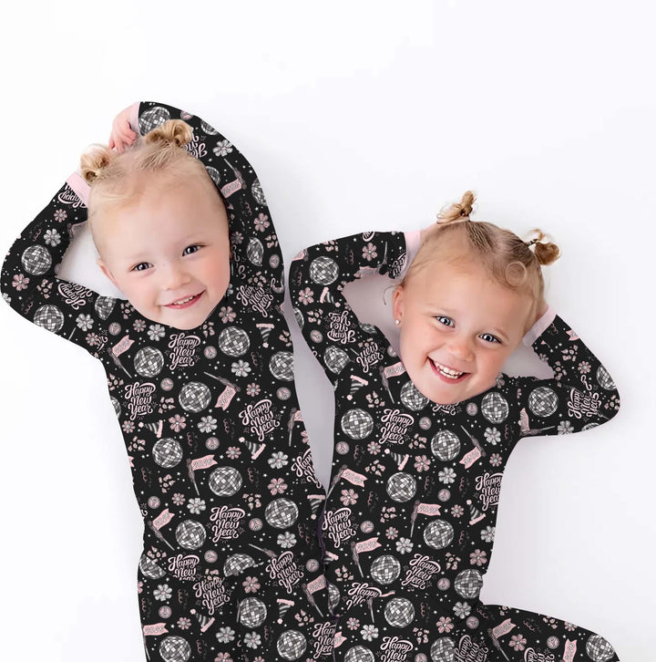 Disco New Years Eve Bamboo Two Piece Long Sleeve Pajama Set