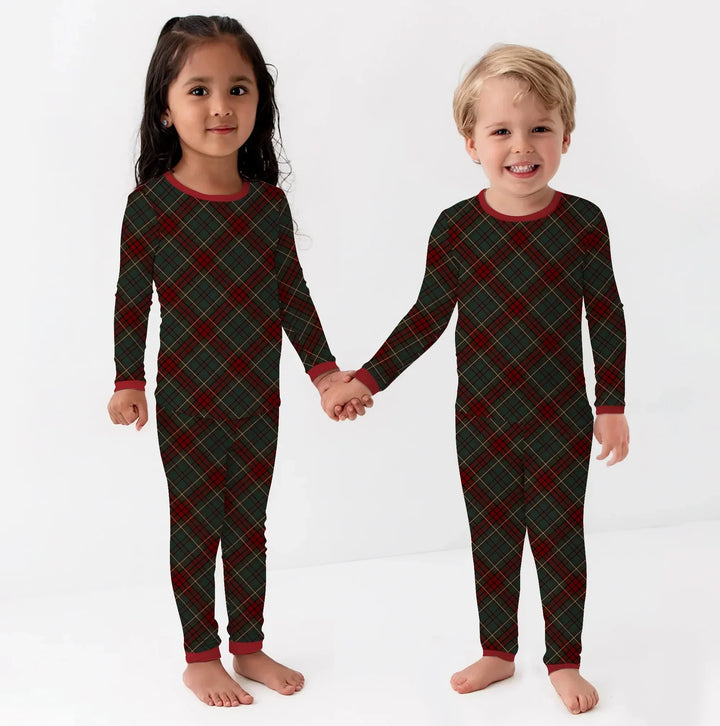 Merry Plaids Bamboo Two Piece Long Sleeve Pajama Set