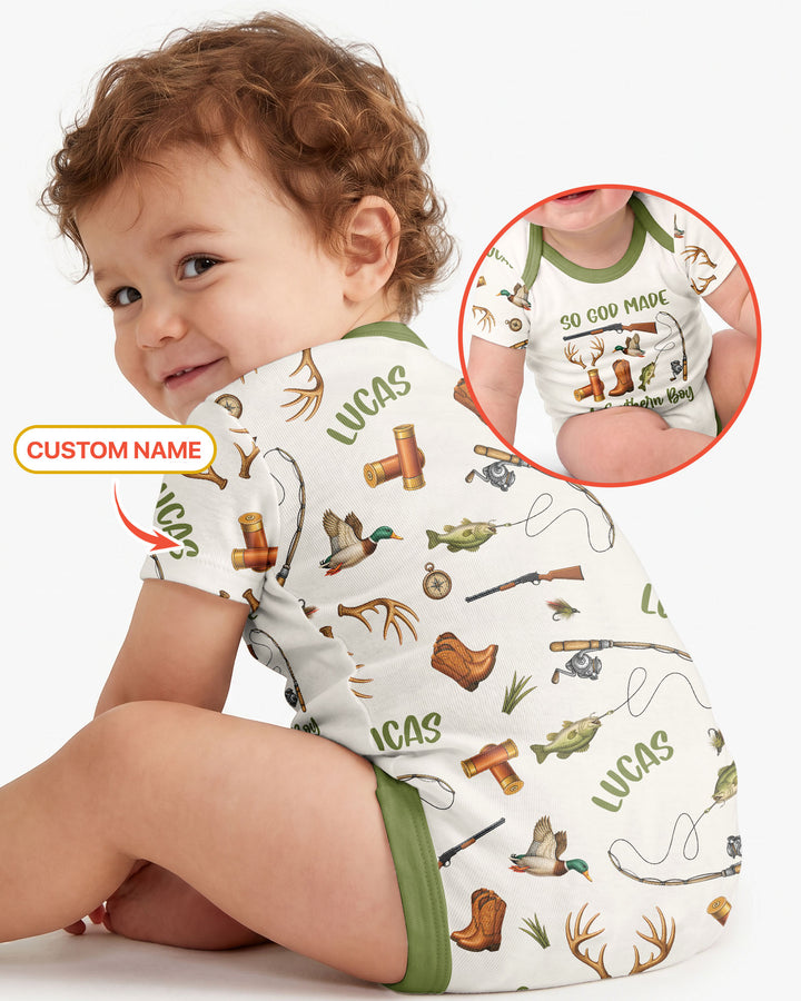 So God Made A Southern Boy Custom Name Bamboo Bodysuit