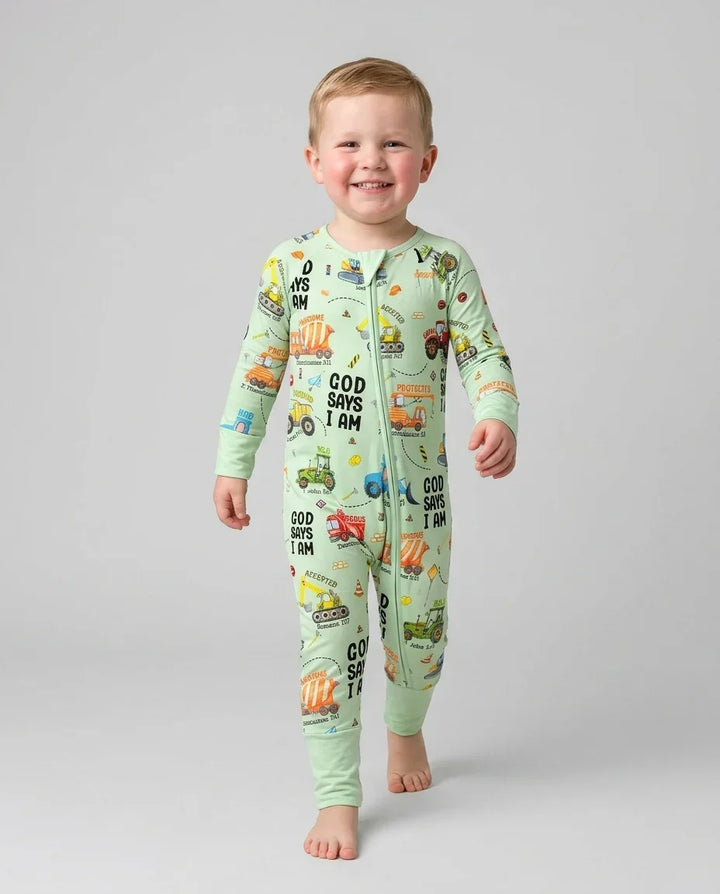 God Says I Am Boy Bamboo Convertible Zippy