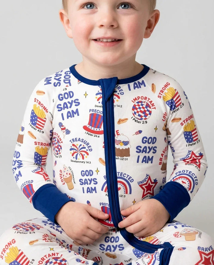 God Says I Am - America 250th Anniversary Bamboo Convertible Zippy