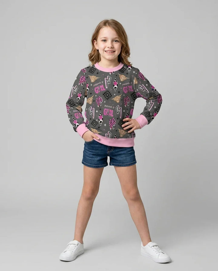 Western Mama & Me Matching Bamboo Crewneck Sweatshirt