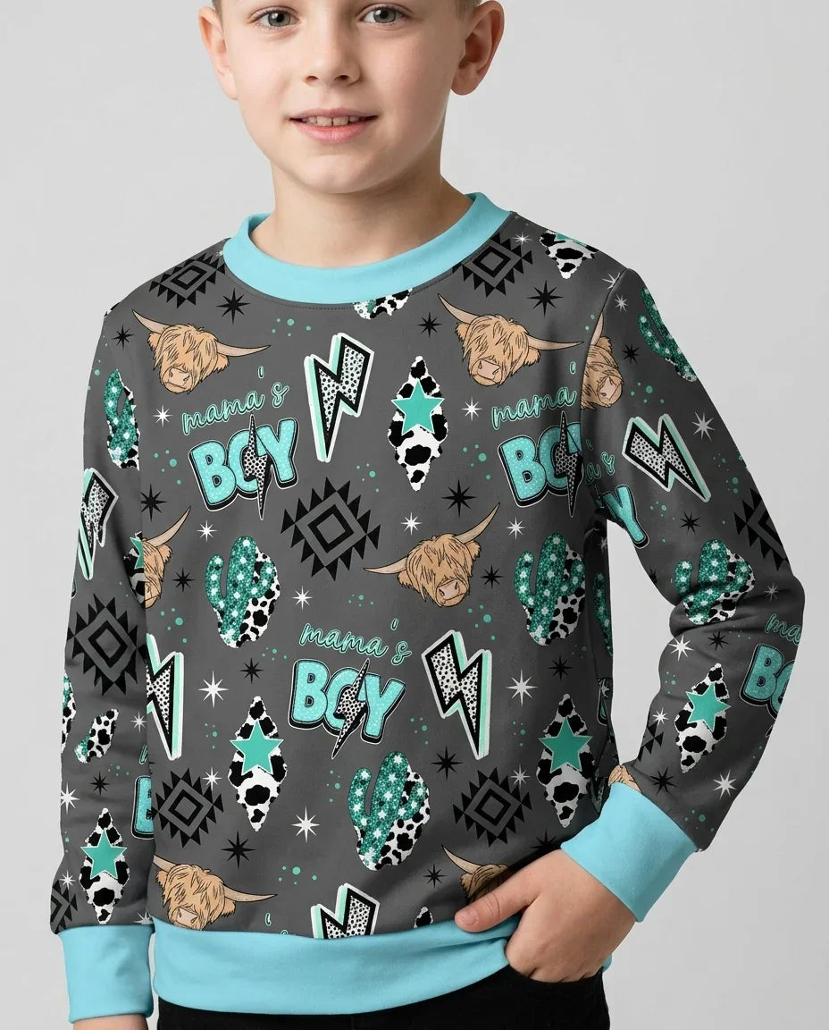 Western Mama & Me Matching Bamboo Crewneck Sweatshirt