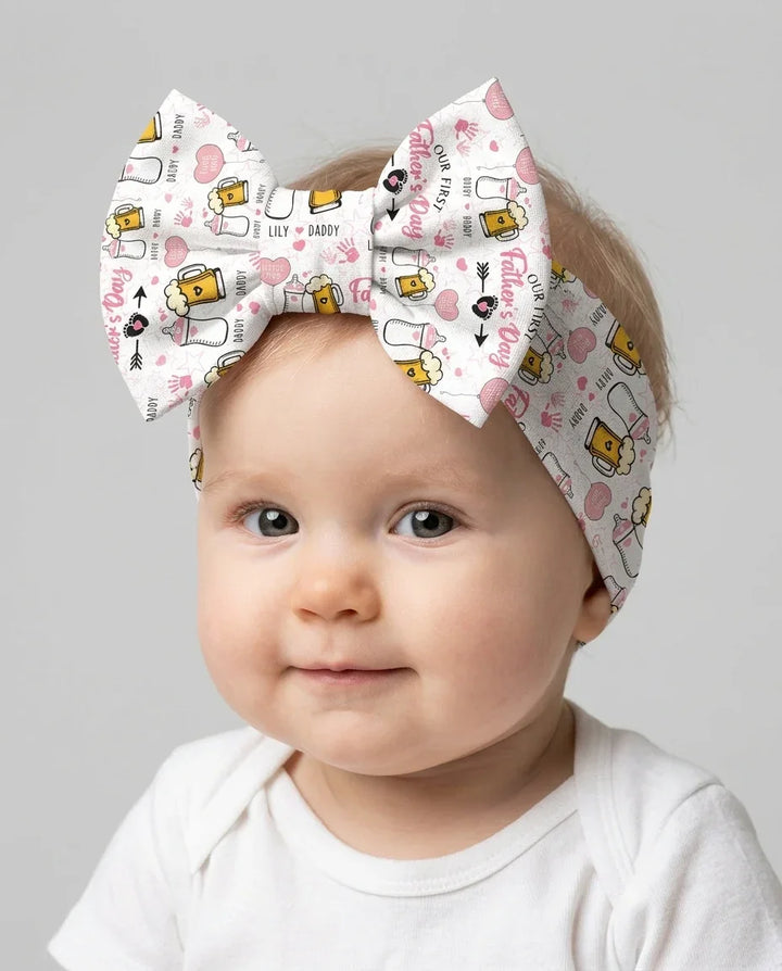 Custom Name First Father's Day Drink Headband