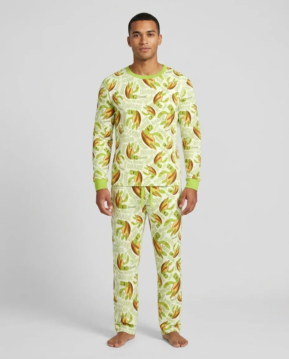 Father and Son Turtle Men's Pajama Set