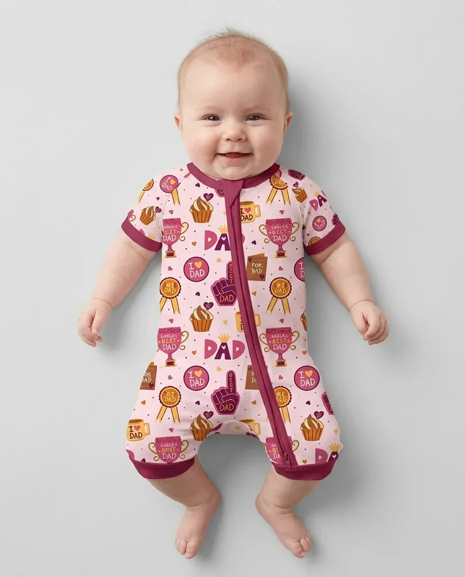 World's Best Dad Bamboo Shorty Zippy