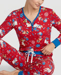 Red, White & Woof Family Matching Bamboo Women Pajama Set