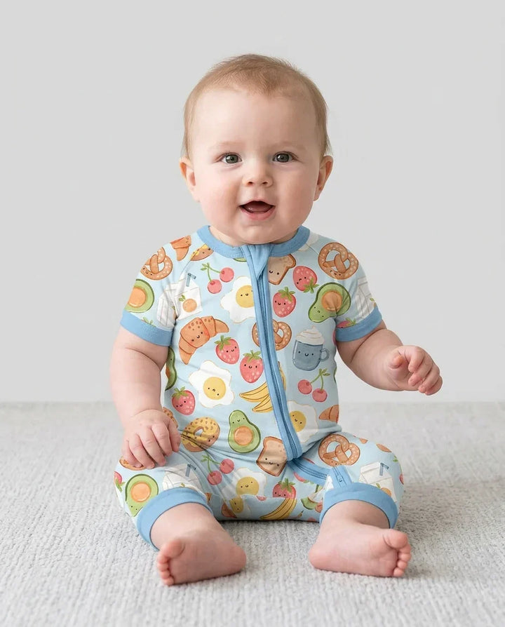 Breakfast Buddies Family Matching Bamboo Shorty Zippy
