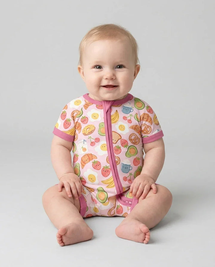 Breakfast Buddies Family Matching Bamboo Shorty Zippy