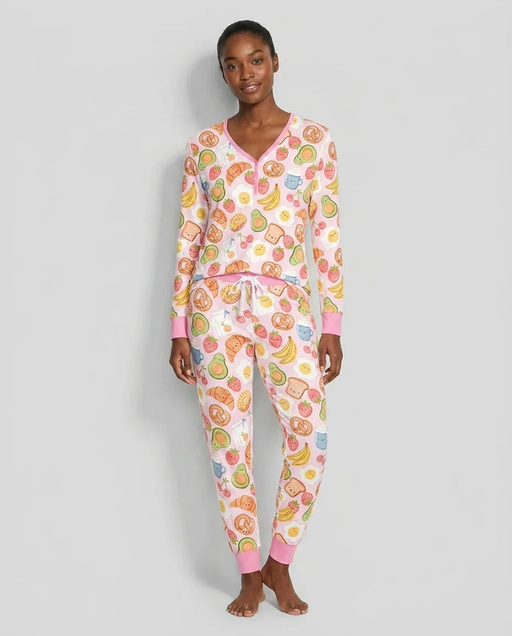 Breakfast Buddies Family Matching Bamboo Women Pajama Set