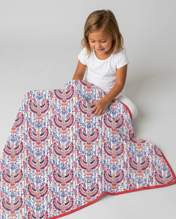 Patriotic Eagle Bamboo Blanket