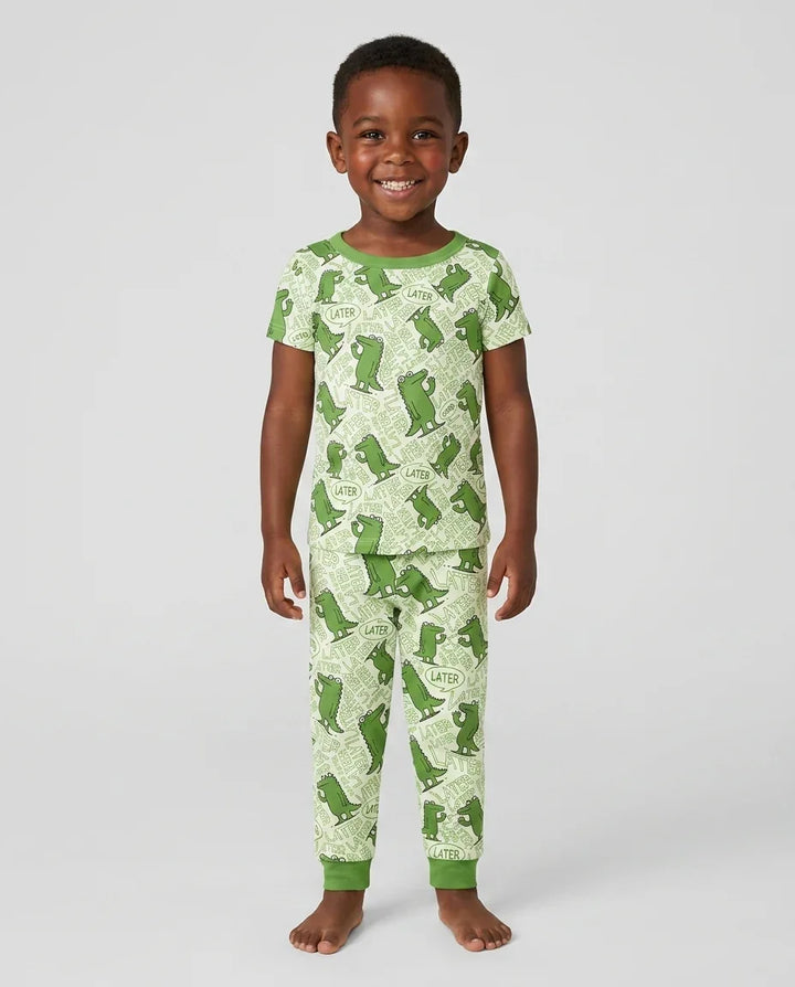 See you later, alligator! Bamboo Two Piece Short Sleeve Pajama Set