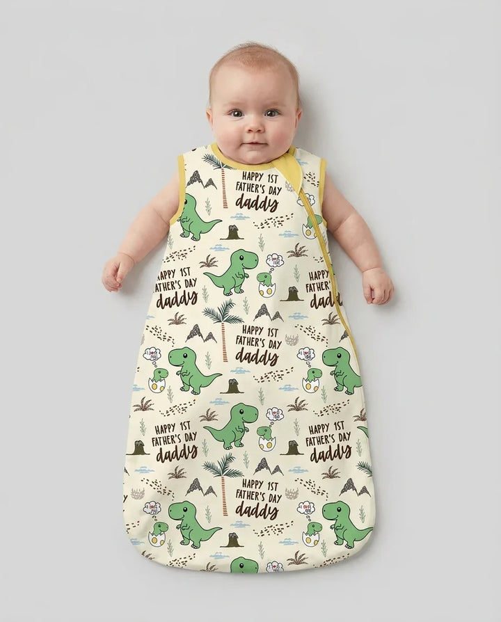 First Father's Day Daddysaurus Bamboo Sleep Bag