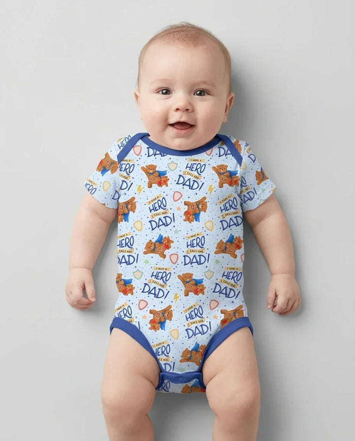 I Have A Hero Daddy & Me Matching Bamboo Bodysuit