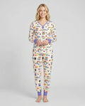 Rainbow Space Cats Family Matching Bamboo Women Pajama Set