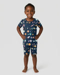 Space Alphabet Bamboo Two Piece Short Sleeve Shorts Pajama Set