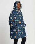 Space Alphabet Bamboo Blanket Hoodie
