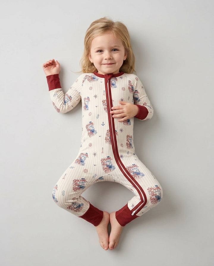 Spilling The Tea Since 1773 Family Matching Bamboo Convertible Zippy