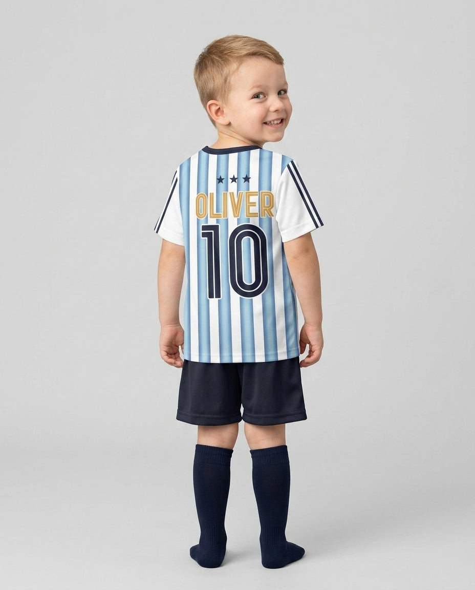 Custom Name Argentina Spirit Bamboo Two Piece Short Sleeve Shorts Pajama Set