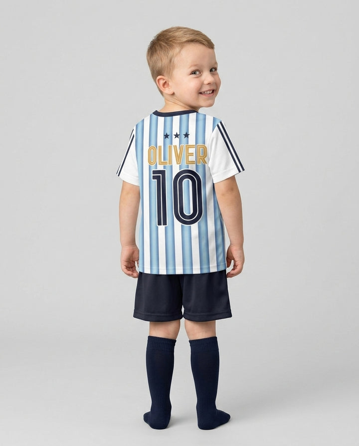Custom Name Argentina Spirit Bamboo Two Piece Short Sleeve Shorts Pajama Set