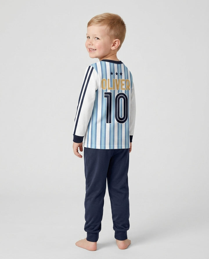 Custom Name Argentina Spirit Bamboo Two Piece Long Sleeve Pajama Set