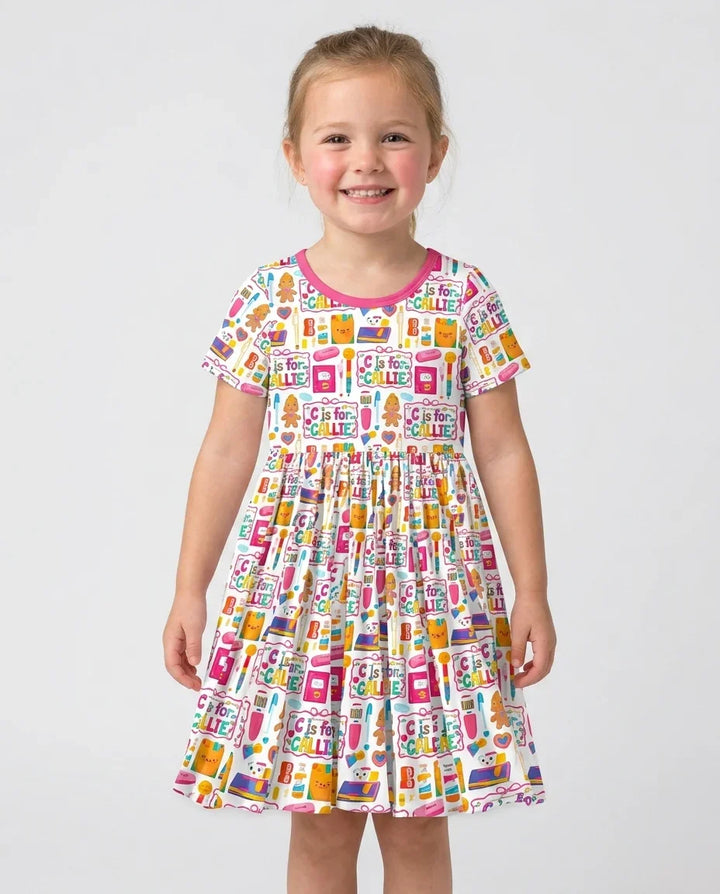 Custom Name Classroom Cuties Bamboo Twirl Dress