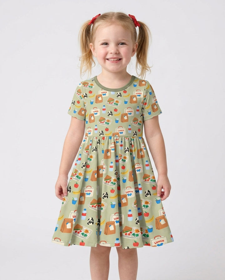 Happy School Lunch Bamboo Twirl Dress