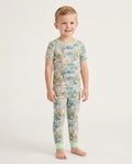 Watercolor Mallard Duck Bamboo Two Piece Short Sleeve Pajama Set