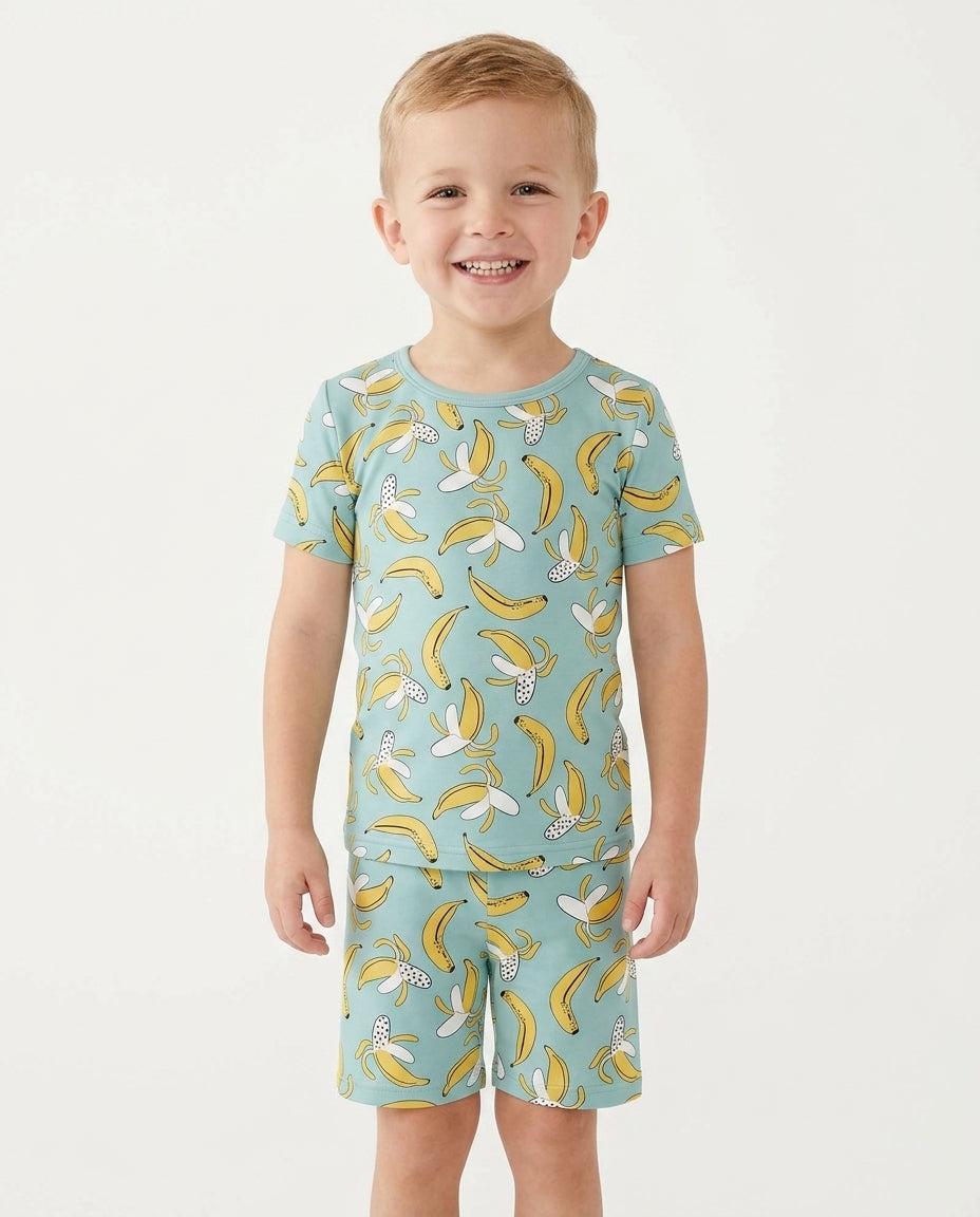 Bananas Bamboo Two Piece Short Sleeve Shorts Pyjamas Set