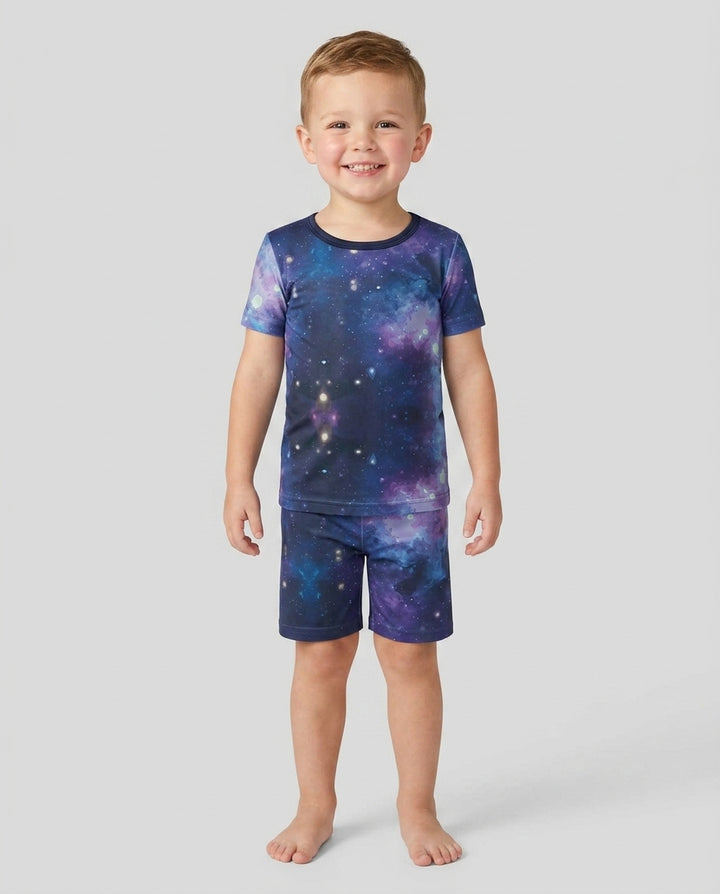 Nebula Bamboo Two-Piece Short Sleeve Shorts Pyjamas Set