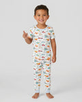 Airplanes And Helicopters Bamboo Two Piece Short Sleeve Pyjamas Set