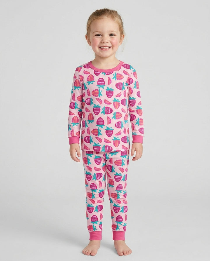 Sweet Strawberries Bamboo Two Piece Pyjamas Set