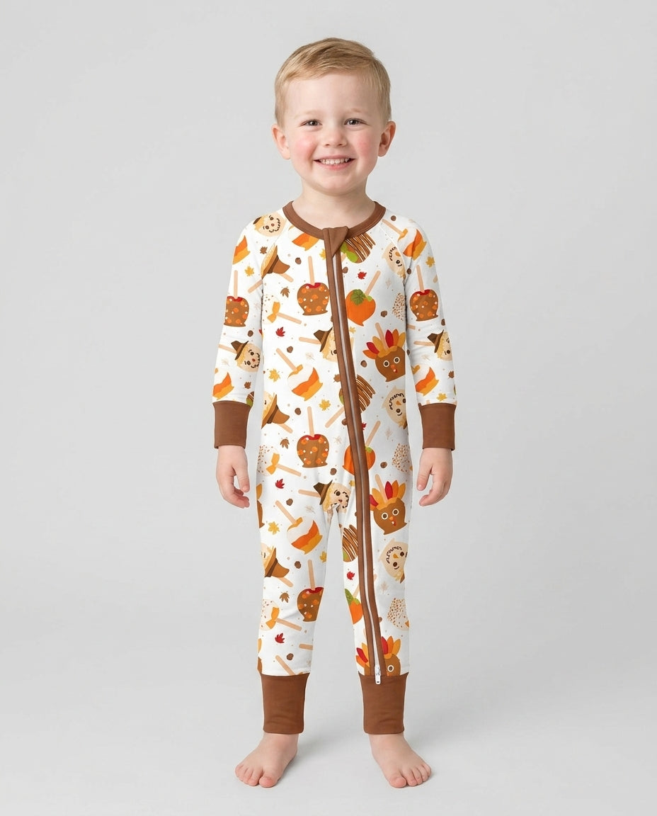 Fall Caramel Apple Family Matching Bamboo Convertible Zippy