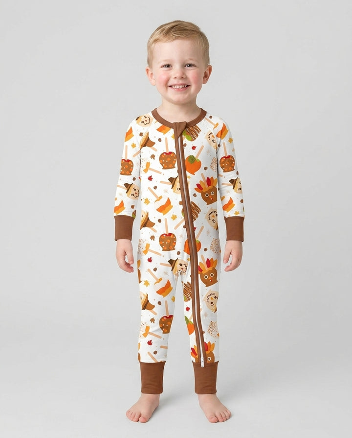 Fall Caramel Apple Family Matching Bamboo Convertible Zippy