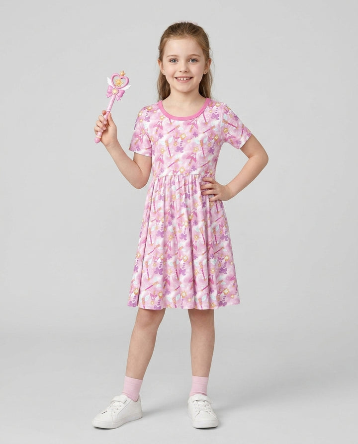 Kawaii Magical Girl Wand Bamboo Twirl Dress