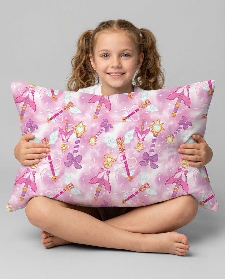 Kawaii Magical Girl Wand Bamboo Pillow Case