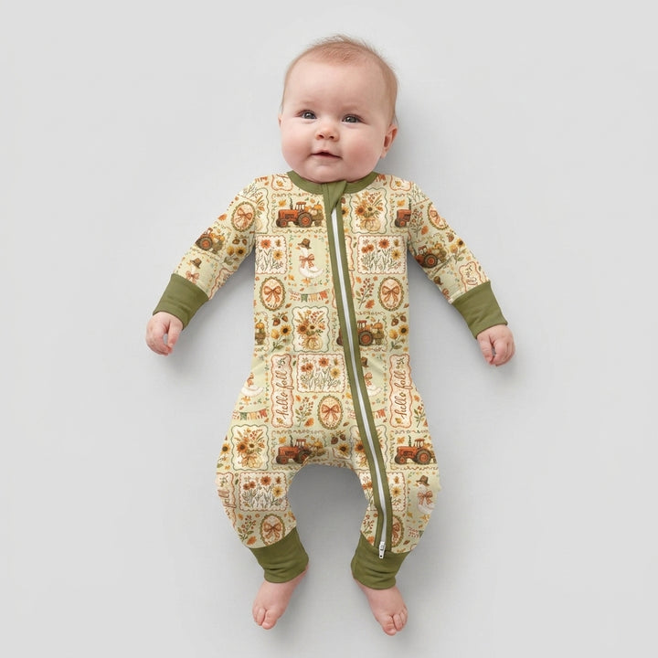 Farmhouse Fall Goose Family Matching Bamboo Convertible Zippy
