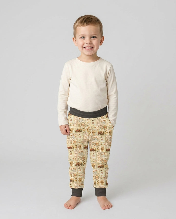 Farmhouse Fall Goose Family Matching Bamboo Jogger