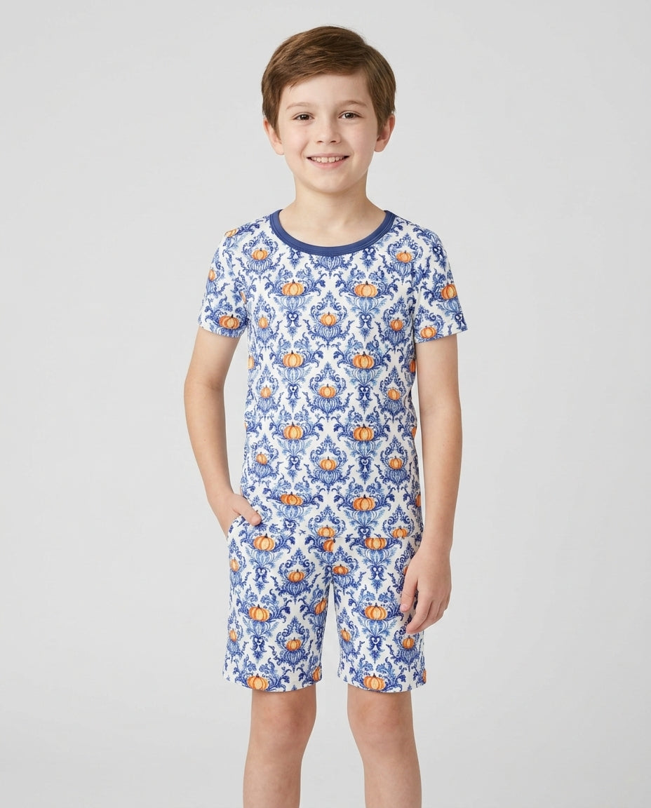 Template Bamboo Two Piece Short Sleeve Shorts Pyjamas Set