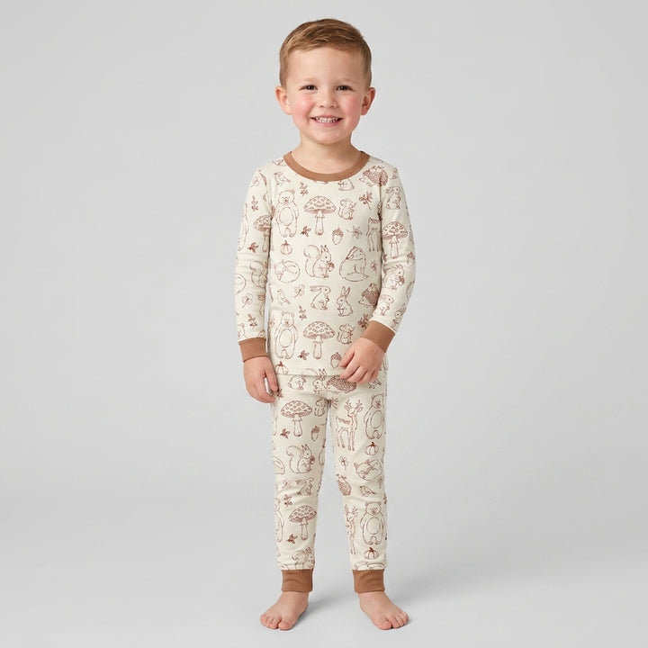 Template Bamboo Two Piece Long Sleeve Pyjamas Set