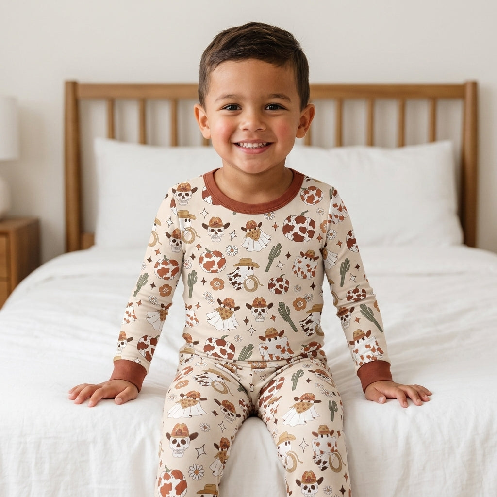 Template Bamboo Two Piece Long Sleeve Pyjamas Set