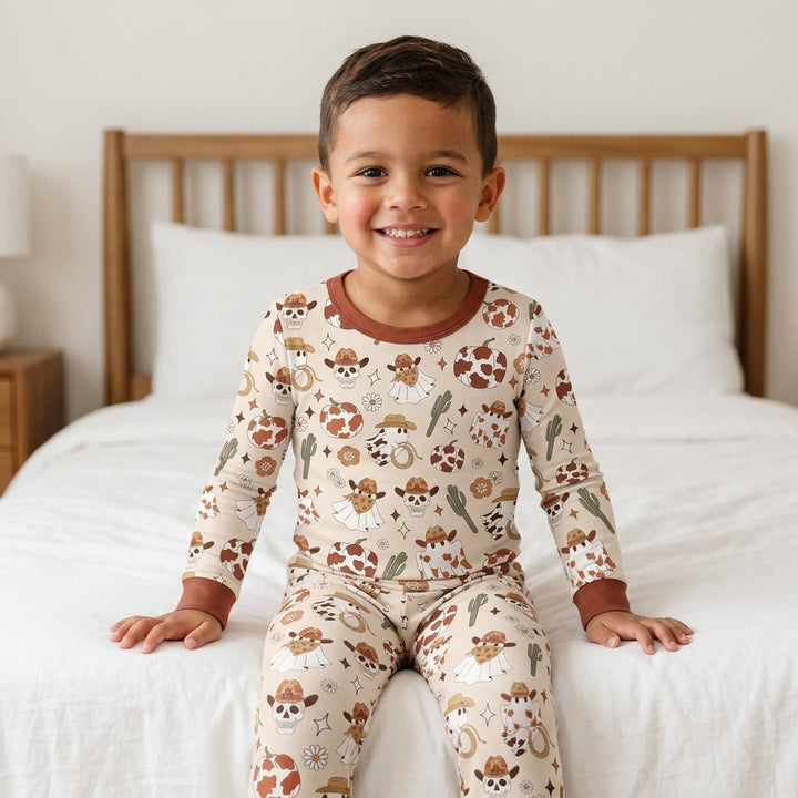 Template Bamboo Two Piece Long Sleeve Pyjamas Set
