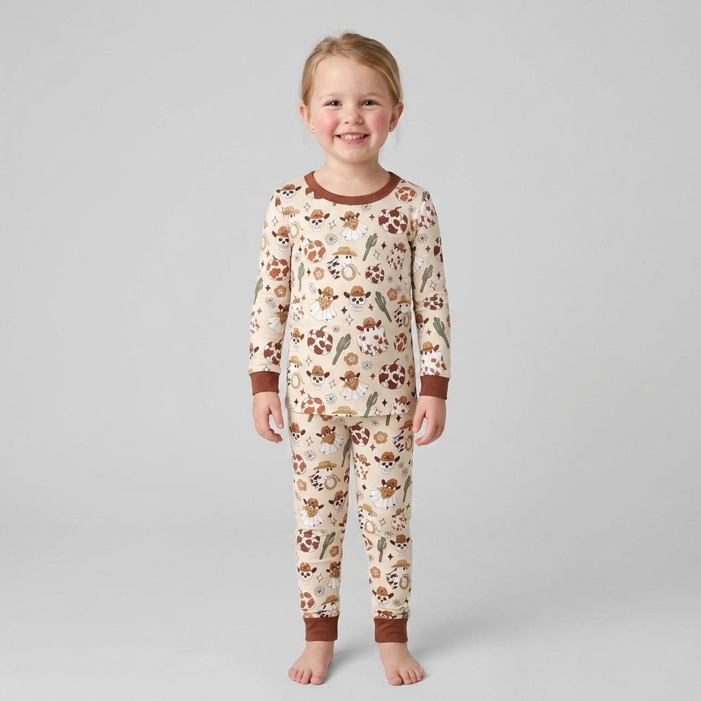 Template Bamboo Two Piece Long Sleeve Pyjamas Set