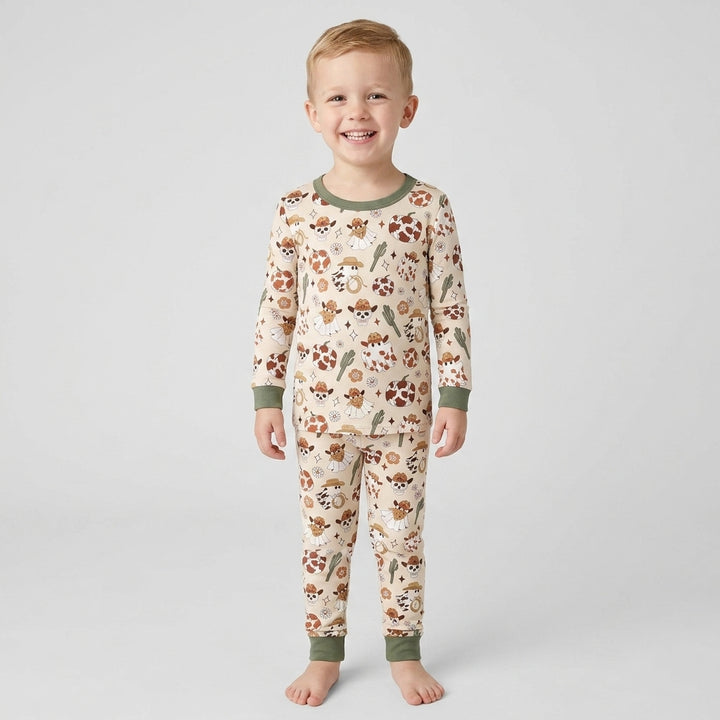 Template Bamboo Two Piece Long Sleeve Pyjamas Set