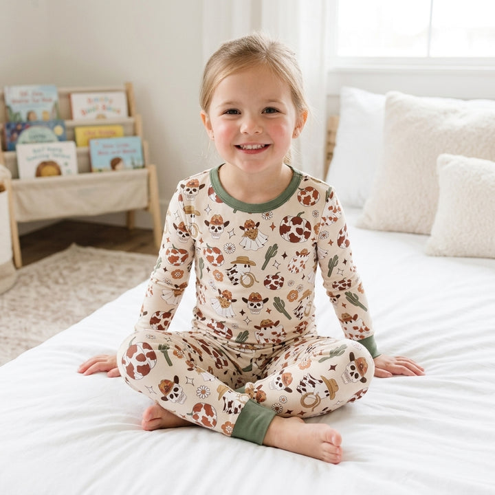 Template Bamboo Two Piece Long Sleeve Pyjamas Set